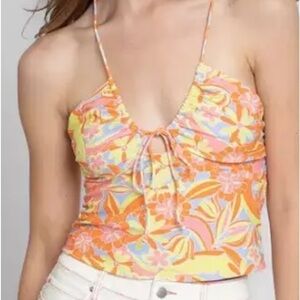 Nicole Miller Multicolor Printed Top Size Small